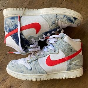 Nike Dunk High Washed Denim